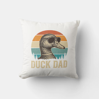 Coussin T-shirt Papa Canard Gravure Vintage Rétro Coucher