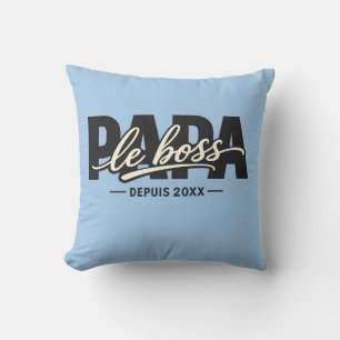 Coussin T-Shirt Papa Le Boss Depuis 20XX