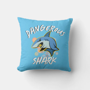 Coussin T-shirt requin DANGEREUX