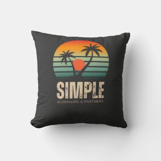 Coussin T-shirt Simple Sunset - Conception tropicale (Recto)