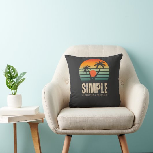 Coussin T-shirt Simple Sunset - Tropical vibes design (Chaise)