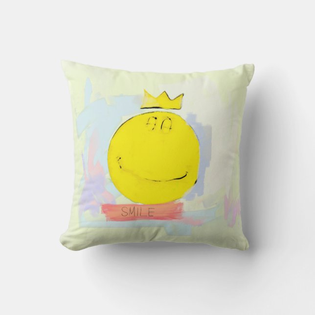 Coussin T-shirt SMILE Happy Face (Recto)