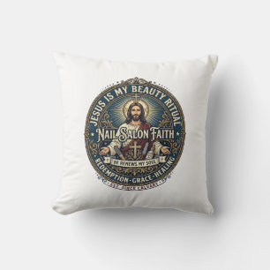 Coussin T-Shirt Technicien Ongles Jésus Artiste Ongles Ins