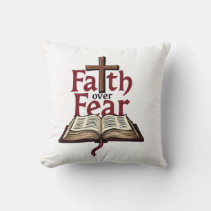 Coussin T-shirt vintage Jésus Foi Sur La Peur (1)