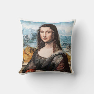 Coussin T-Shirt Watercolour Mona Lisa - Art Aesthetic Douc