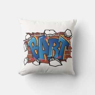 Coussin T-ShirtBART" Art de Graffiti Urbain - Percée