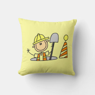 Coussin T-shirts et cadeaux pour ouvrier du bâtiment dans