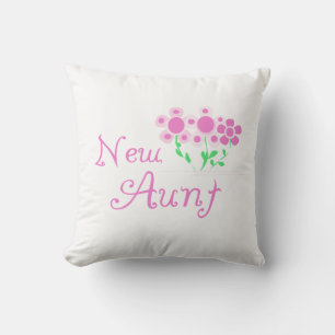 Coussin T-shirts et cadeaux Tante Fleurs Roses