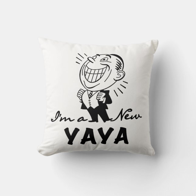 Coussin T-shirts et cadeaux Yaya Yaya souriants (Recto)