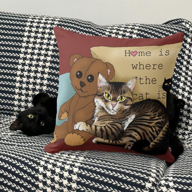 Coussin Tabby Accueil Chat Bourgogne (Créateur téléchargé)