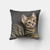 Coussin Tabby chatte moelleux chatte bébé (Verso)