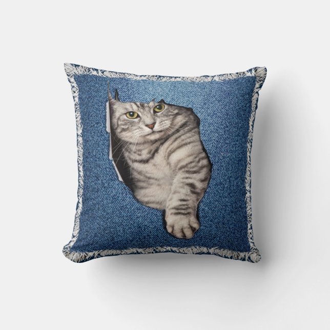 Coussin Tabby domestique - chaton (Recto)