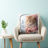 Coussin Tabby Kitten Vêtements Frilly Rose (Chaise)