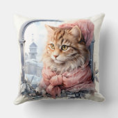 Coussin Tabby Kitten Vêtements Frilly Rose (Verso)