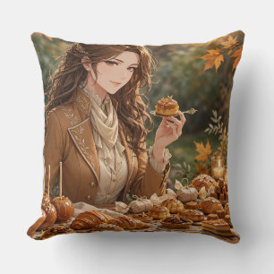 Coussin Table de dessert d'automne doré