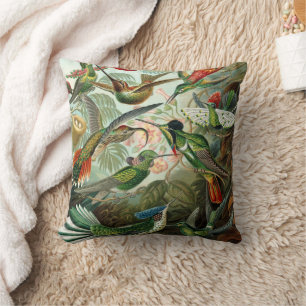 Coussin tableau classique de la faune des oiseaux colibris