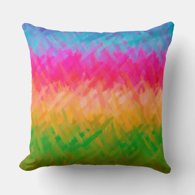 Coussin Tableau coloré Abstrait #33 (Recto)