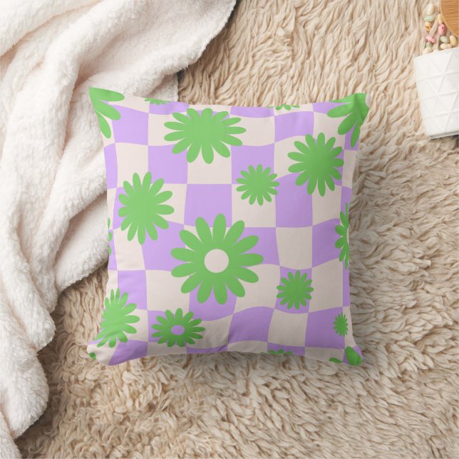 Coussin Tableau de contrôle floral de marguerite super, an (Couverture)