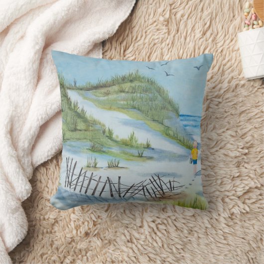 Coussin Tableau de plage (Couverture)