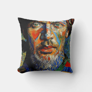 Coussin Tableau de portrait australien #2