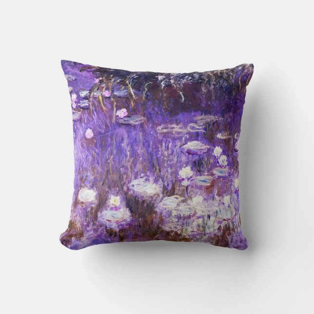 Coussin Tableau de Water Lilies par Claude Monet (Recto)