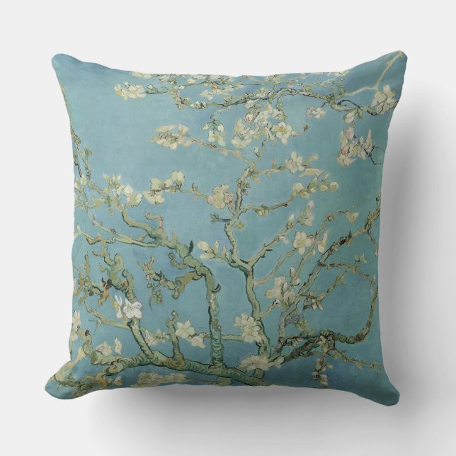 Coussin Tableau des fleurs d'amandes de Van Gogh (Recto)