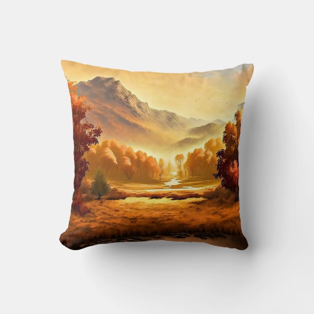 Coussin Tableau Paysage Automne-68754 (Recto)