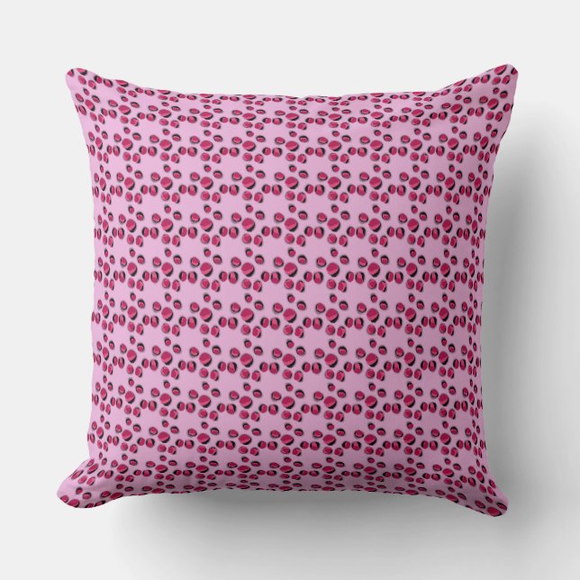 Coussin tache de léopard de dalmate rose poster de animal (Recto)