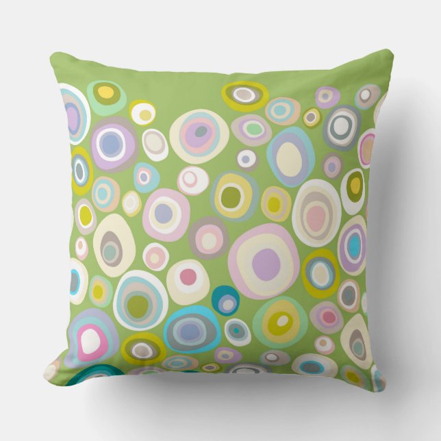 Coussin tache de printemps vert (Recto)