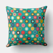 Coussin tache pop turquoise (Verso)