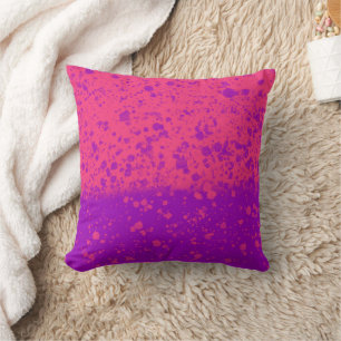 Coussin Tache rose et violette
