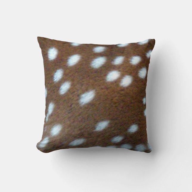 Coussin Taches blanches de Bambi sur une fourrure brune (Recto)