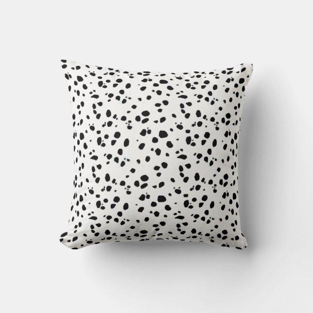 Coussin Taches dalmatiennes, copie dalmatienne, fourrure (Recto)