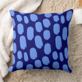 Coussin Taches peintes en gras - Bleu bébé sur Bleu foncé  (Couverture)