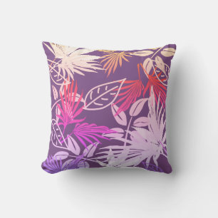 Coussin Taie d'oreiller à motif de feuilles de palmier tro