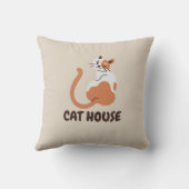 Coussin taie d'oreiller de maison de chat (Verso)