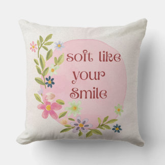 Coussin taie d'oreiller douce comme votre sourire