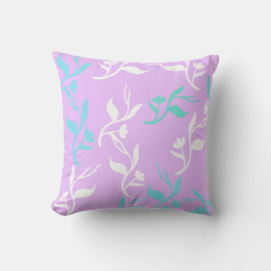 Coussin Taie d'oreiller jetée à motif turquoise blanc