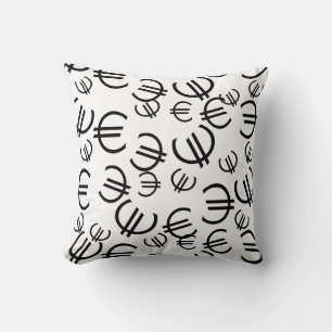 Coussin Taie d'oreiller motif Euro Monnaie