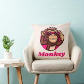 Coussin taie d'oreiller singe (Chaise)