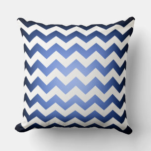 Coussin Taie réversible bleu noir fondu motif chevron