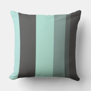 Coussin Tailles Abstraites turquoise et grise