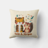 Coussin Tails & Stripes Tigre & Equirrel | Décor Chambre E (Verso)