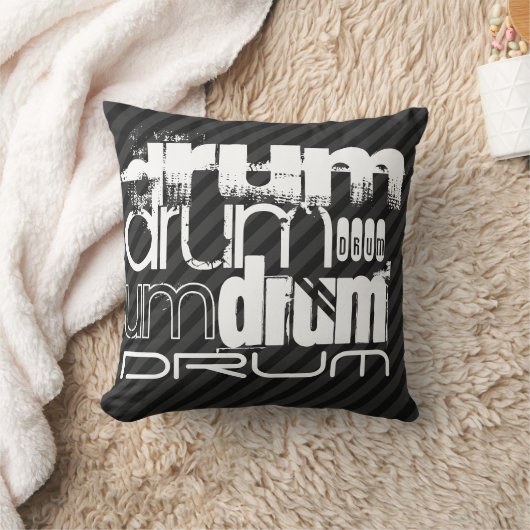 Coussin Tambour ; Gris noir et gris foncé (Couverture)