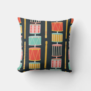 Coussin Tambours de jouets colorés Motif sans couture