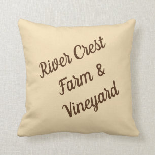 Coussin Tan & Brown Agritourisme personnalisé / Ecouteur 