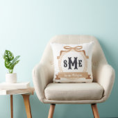 Coussin Tan Clé Grecque Monogramme à Nœud (Chaise)