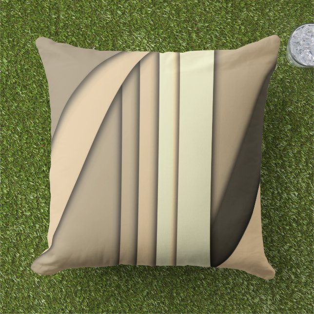 Coussin Tan monochrome moderne (Herbe)