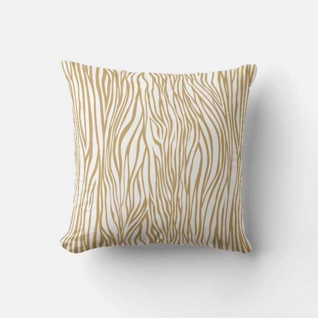 Coussin Tan Zebra Poster de animal (Recto)