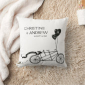 Coussin Tandem Bicycle Romantique Décontracté Mariage cade (Couverture)